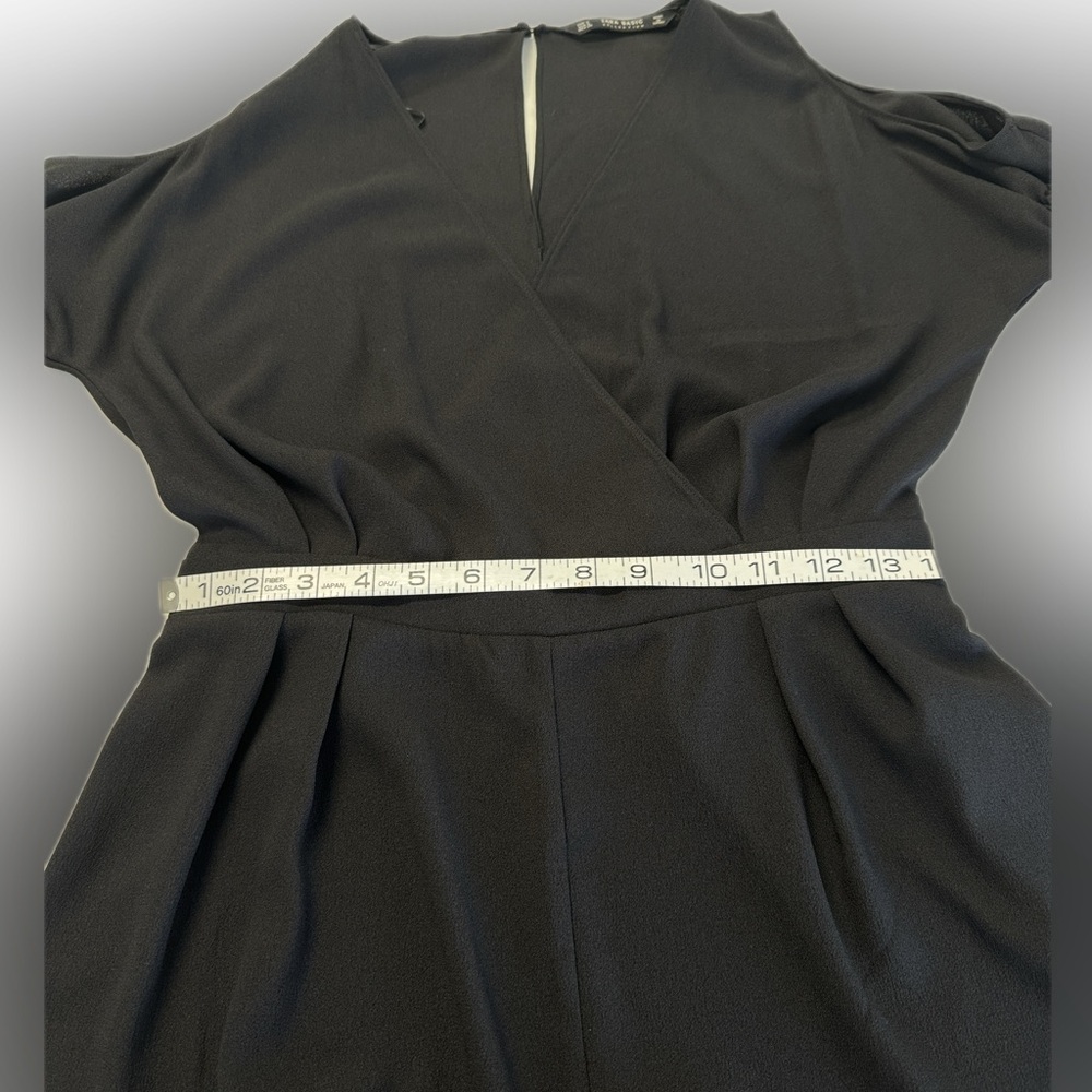 Zara Basic Black Romper With Cold Shoulder Size S… - image 7